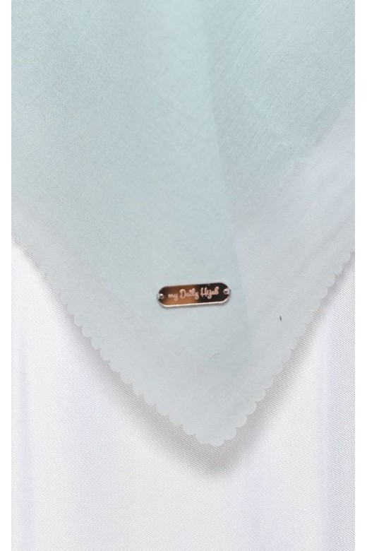 Hijab Segi 4 Voal Anabela Lasercut Dusty Blue